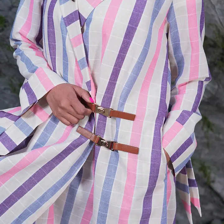 Pastel Strip Elegance Coat - Master